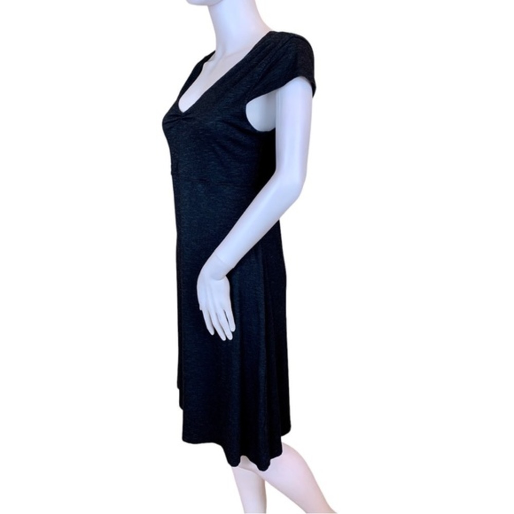 Horny Toad Charcoal Gray Cap Sleeve Knee Length Dress Size Medium - Picture 3 of 10